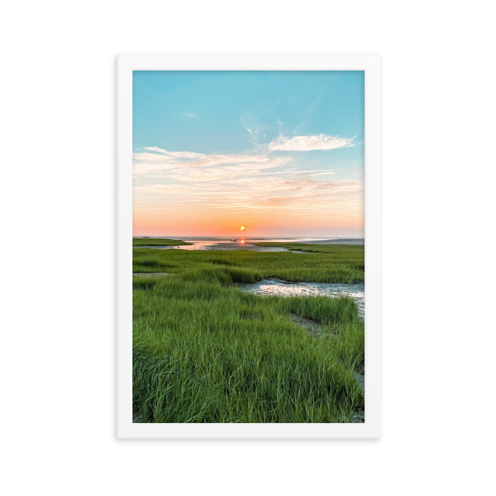 Sunset on Mant's Landing, Cape Cod - Framed Print