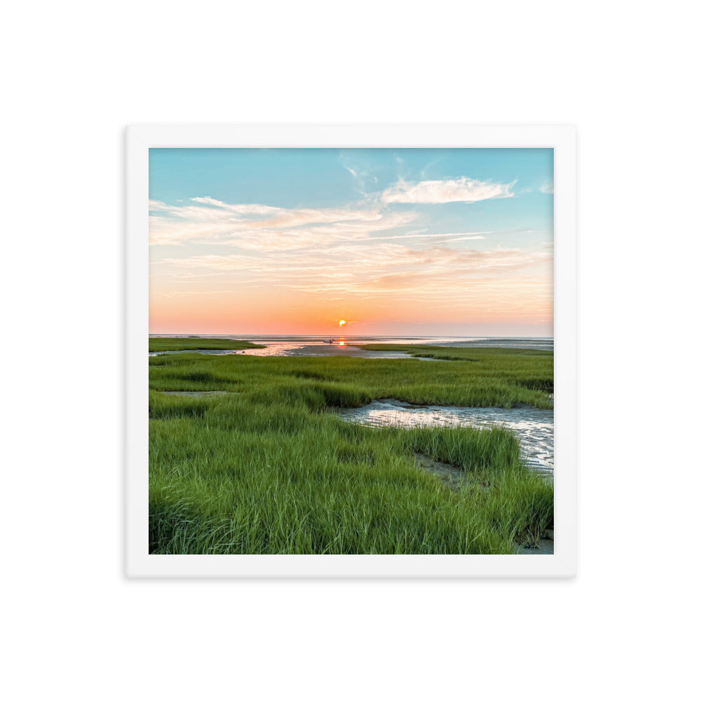 Sunset on Mant's Landing, Cape Cod - Framed Print