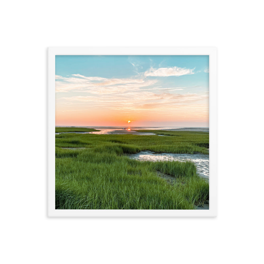 Sunset on Mant's Landing, Cape Cod - Framed Print