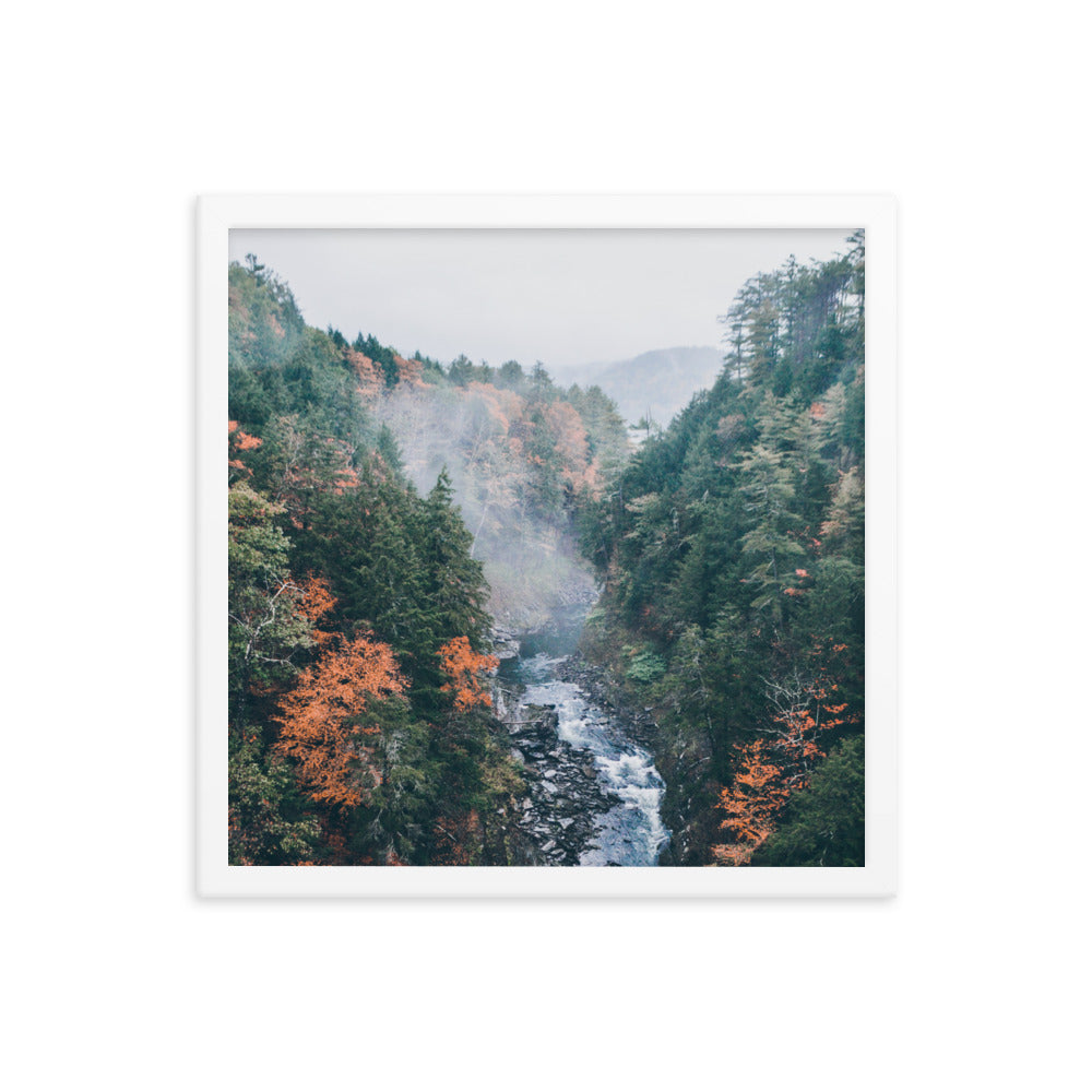 Fog Over Quechee Gorge, Vermont - Framed Print