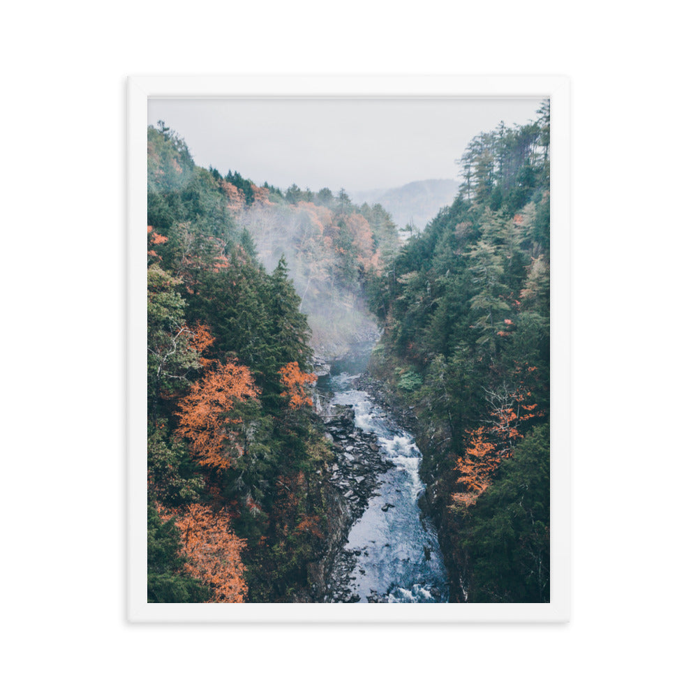 Fog Over Quechee Gorge, Vermont - Framed Print