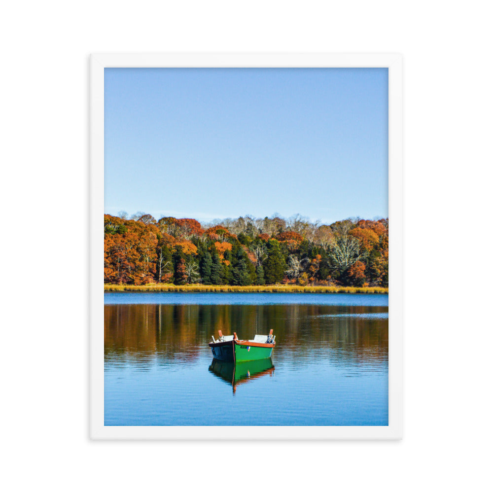 Boat on Salt Pond, Cape Cod - Framed Print