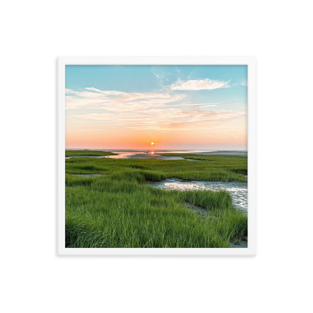 Sunset on Mant's Landing, Cape Cod - Framed Print