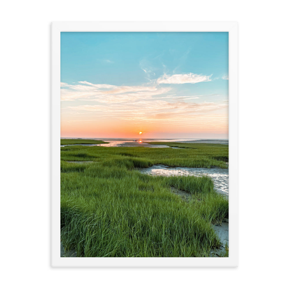 Sunset on Mant's Landing, Cape Cod - Framed Print