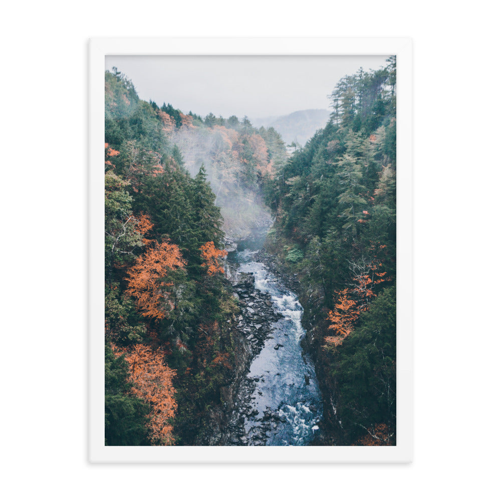 Fog Over Quechee Gorge, Vermont - Framed Print