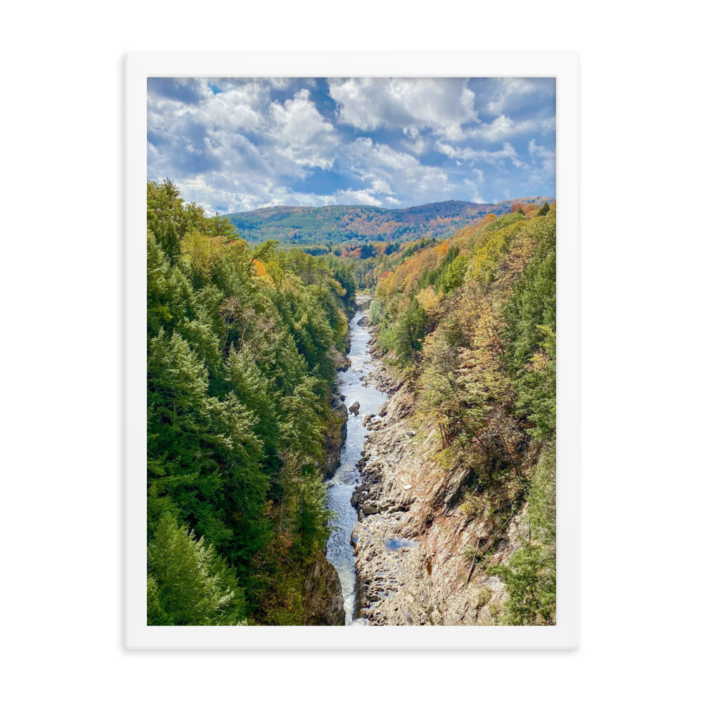 Clouds Over Quechee Gorge, Vermont - Framed Print