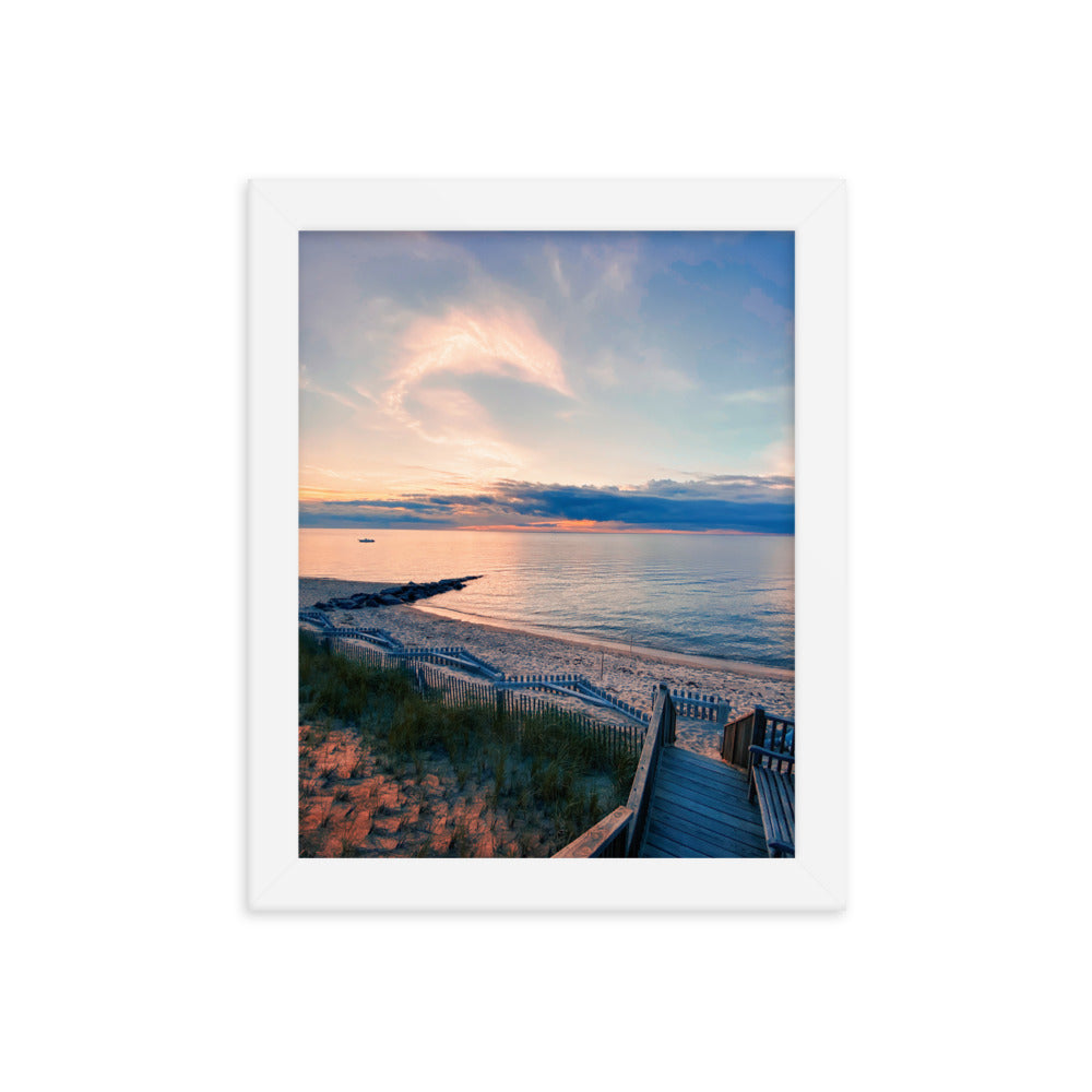 Dolphin Cloud Over Cape Cod Bay - Framed Print