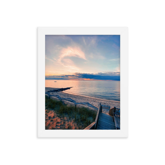 Dolphin Cloud Over Cape Cod Bay - Framed Print