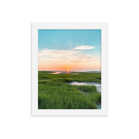 Sunset on Mant's Landing, Cape Cod - Framed Print