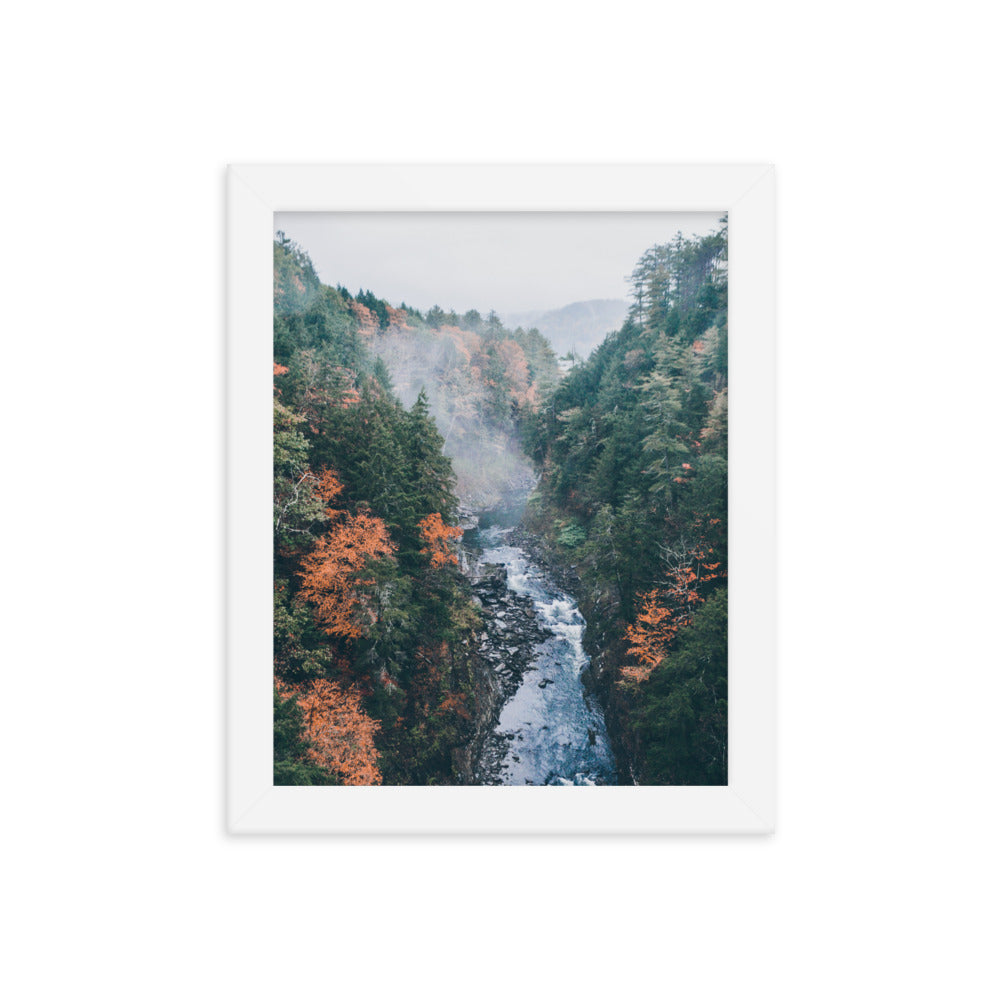 Fog Over Quechee Gorge, Vermont - Framed Print