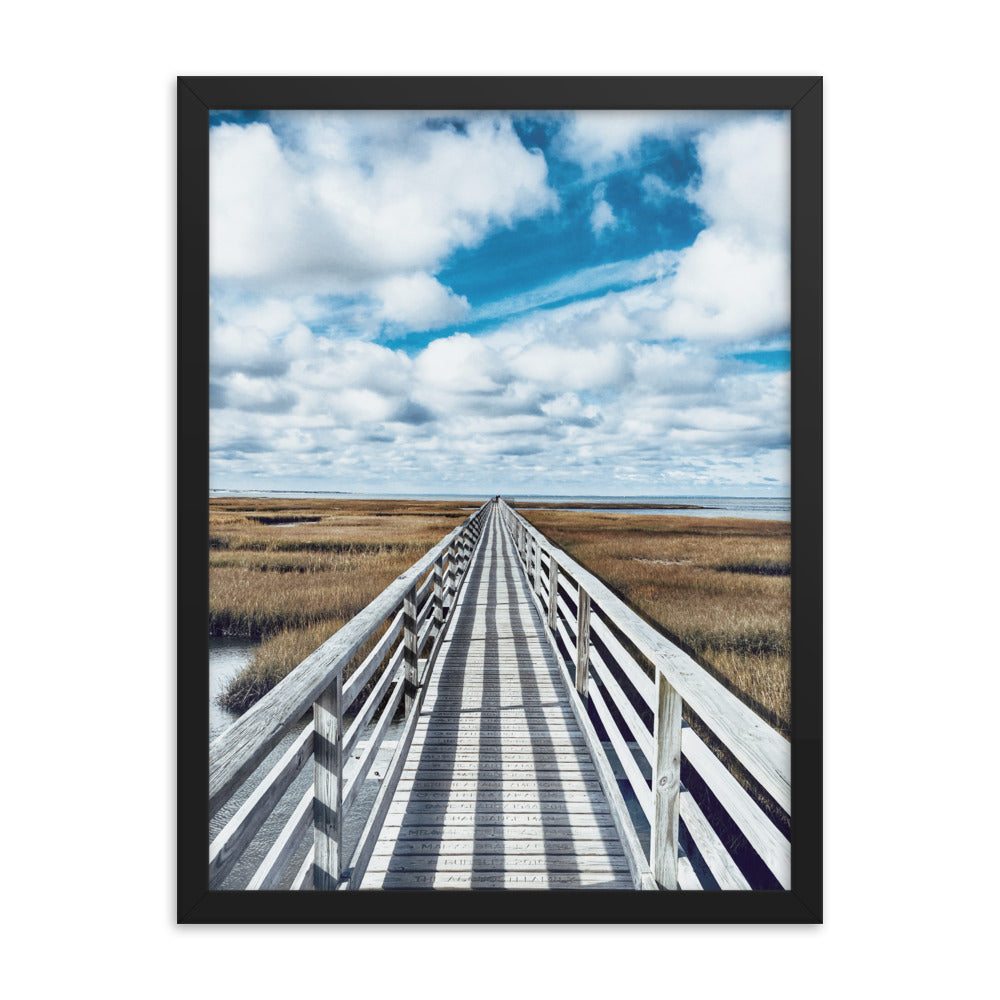 Gray's Beach Boardwalk, Cape Cod - Framed Print