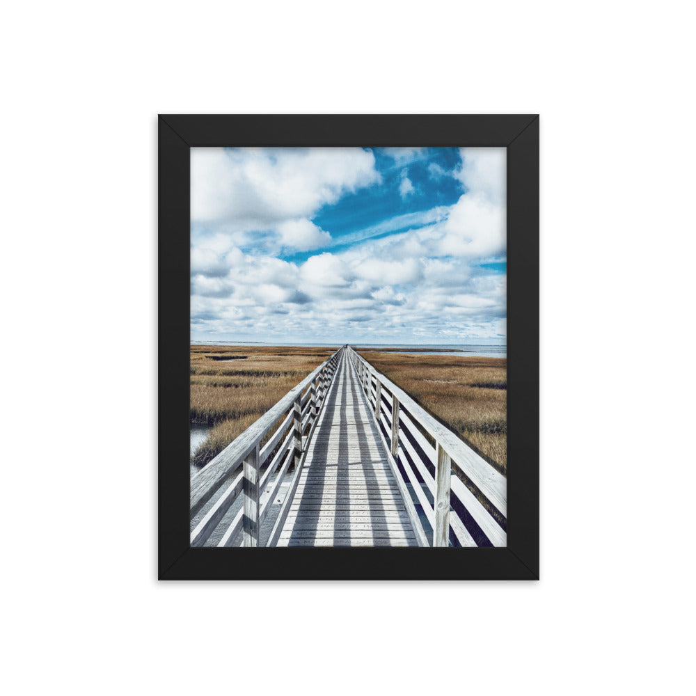 Gray's Beach Boardwalk, Cape Cod - Framed Print