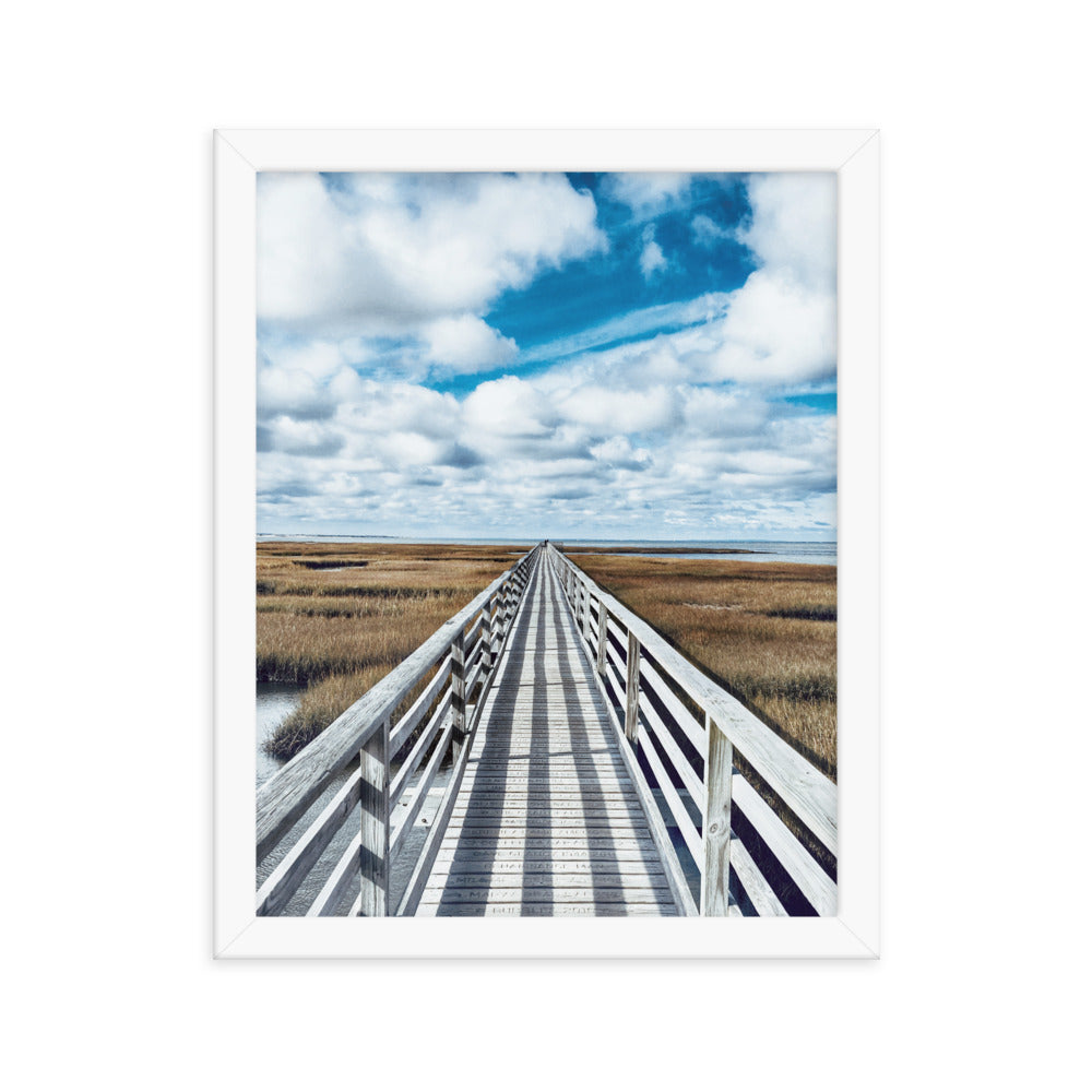 Gray's Beach Boardwalk, Cape Cod - Framed Print