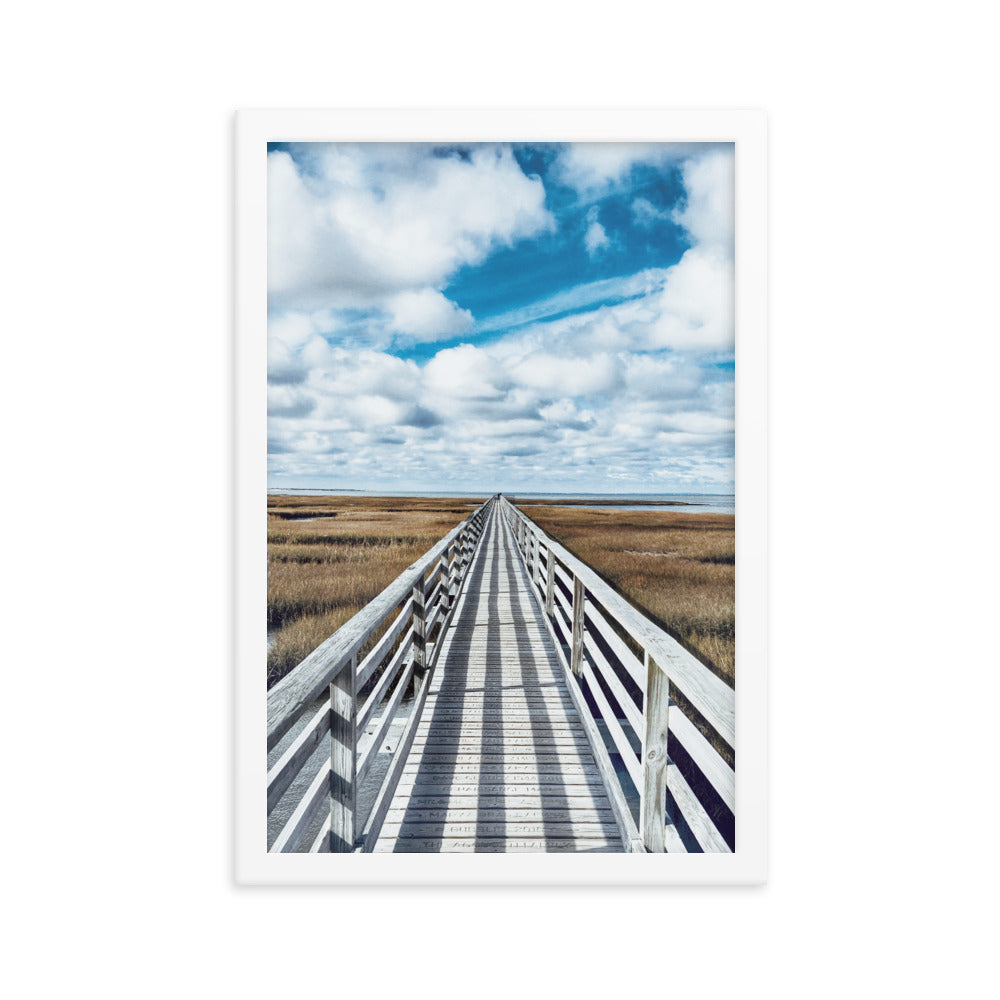 Gray's Beach Boardwalk, Cape Cod - Framed Print