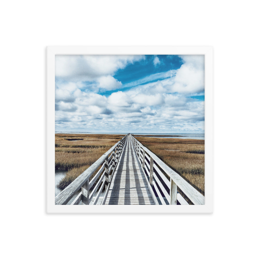 Gray's Beach Boardwalk, Cape Cod - Framed Print