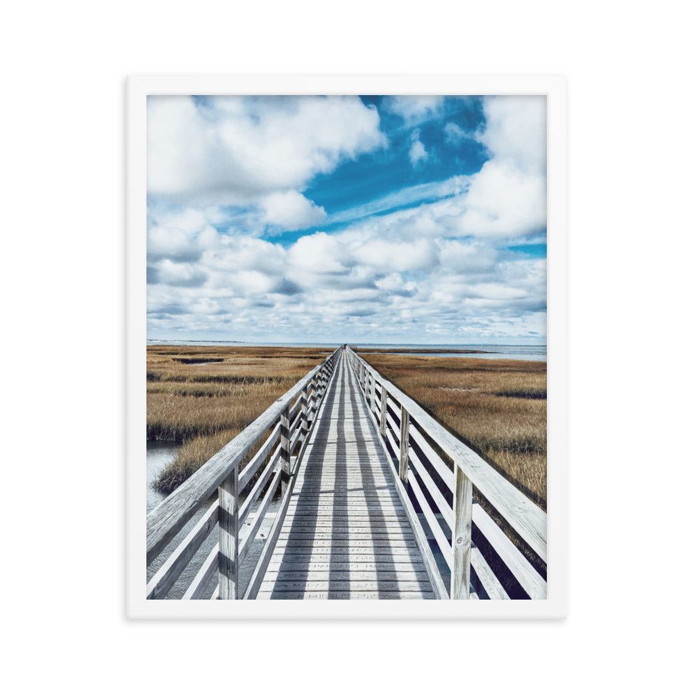 Gray's Beach Boardwalk, Cape Cod - Framed Print