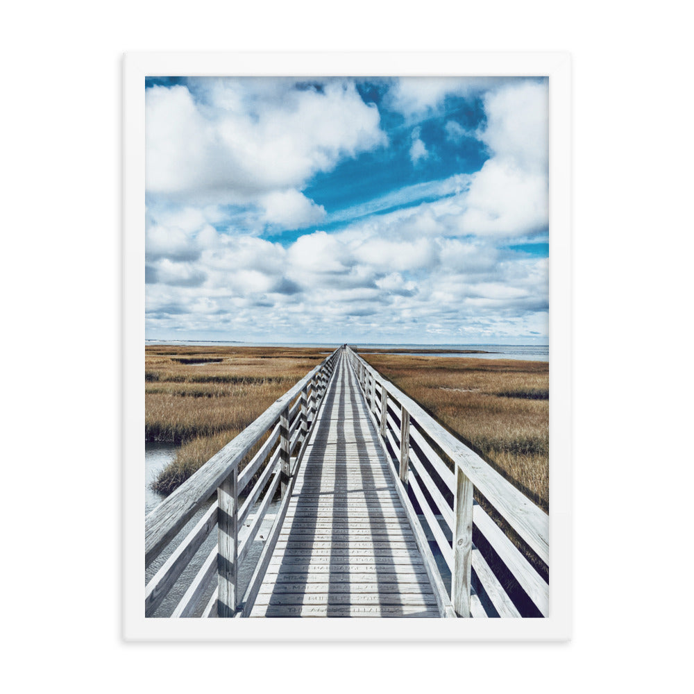 Gray's Beach Boardwalk, Cape Cod - Framed Print